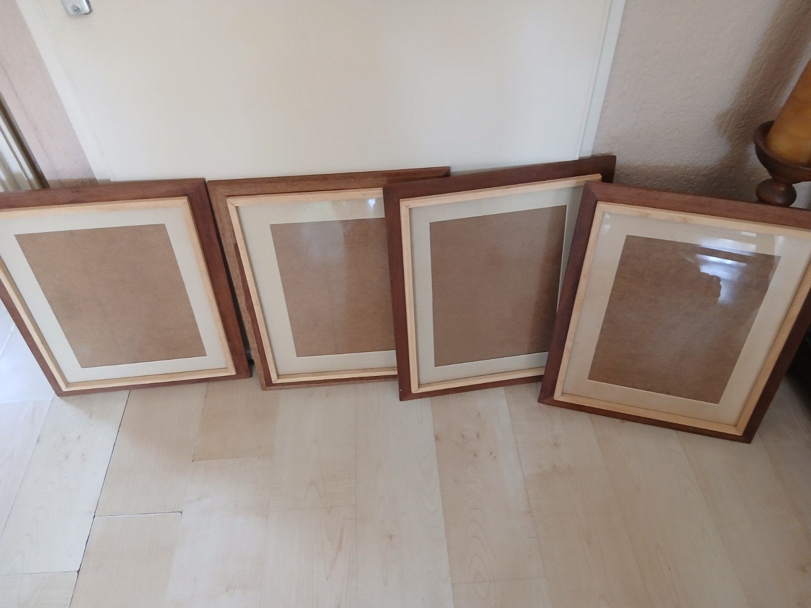 4 houten schilderij lijsten - 40x50 binnenmaat, Ophalen, Bruin, Schilderijlijst, Hangend