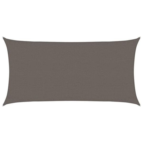 vidaXL Zonnezeil 3x6 m HDPE Antraciet - Schaduwdoek, Ophalen