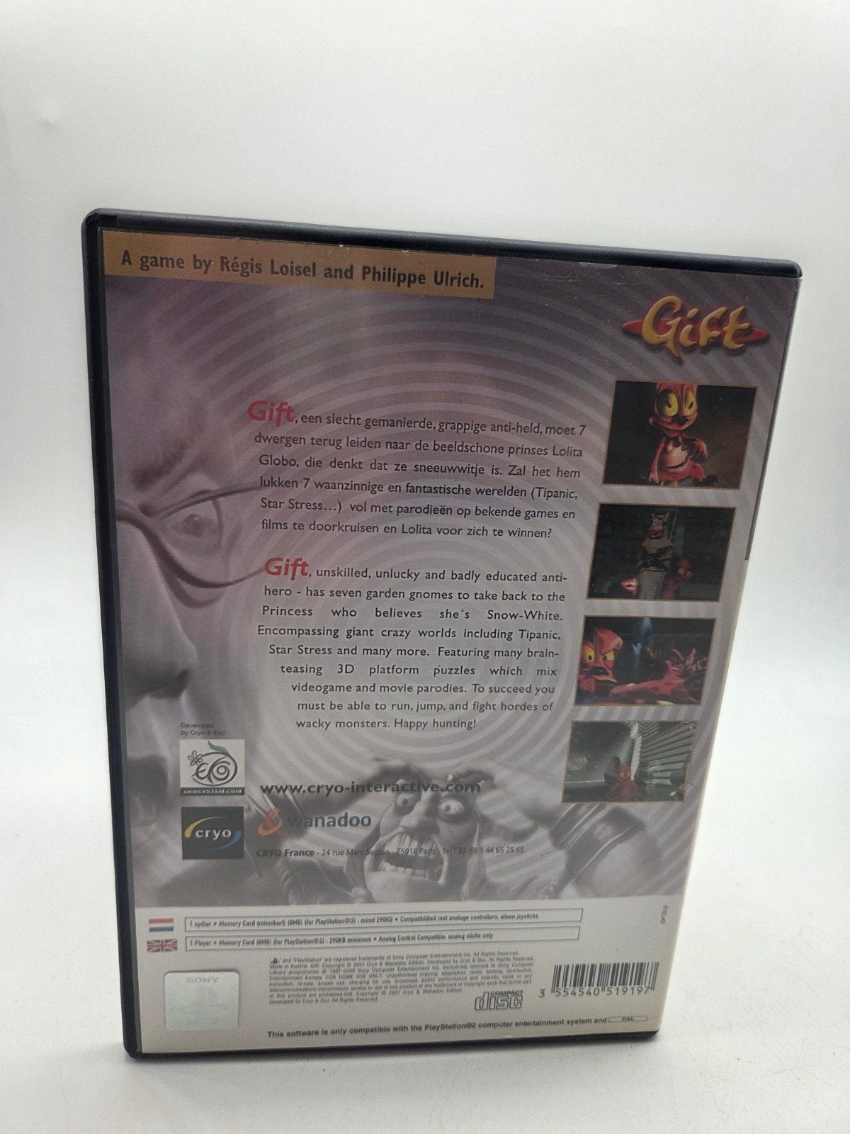Gift - PlayStation 2 (PS2) Game - Avontuur & Actie, Avontuur en Actie, Gebruikt, Cryo Interactive, 1 speler
