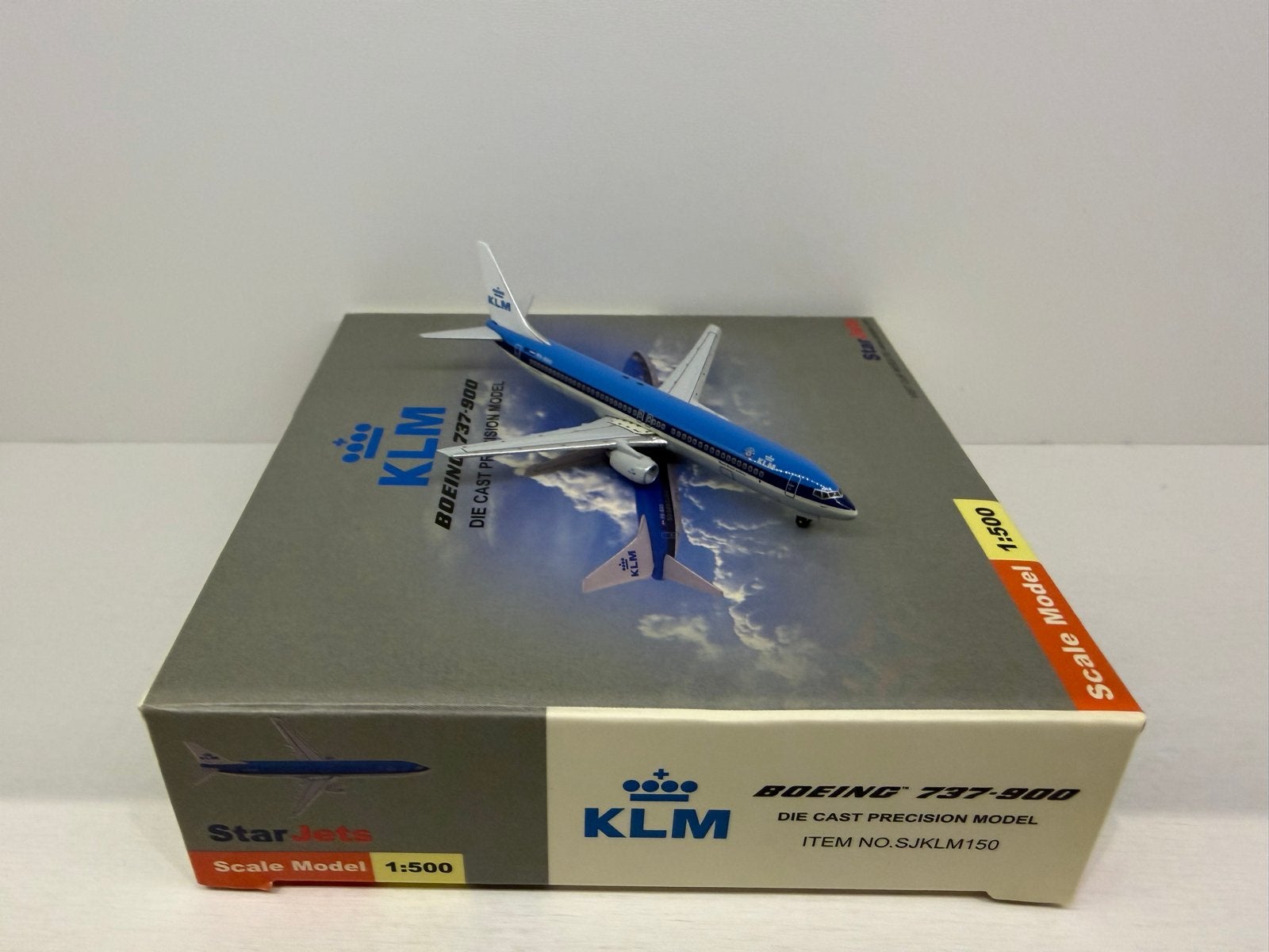 StarJets KLM Boeing 737-800 Schaalmodel 1:500, Overige merken, 1:200 of kleiner, Ophalen of Verzenden, Zo goed als nieuw