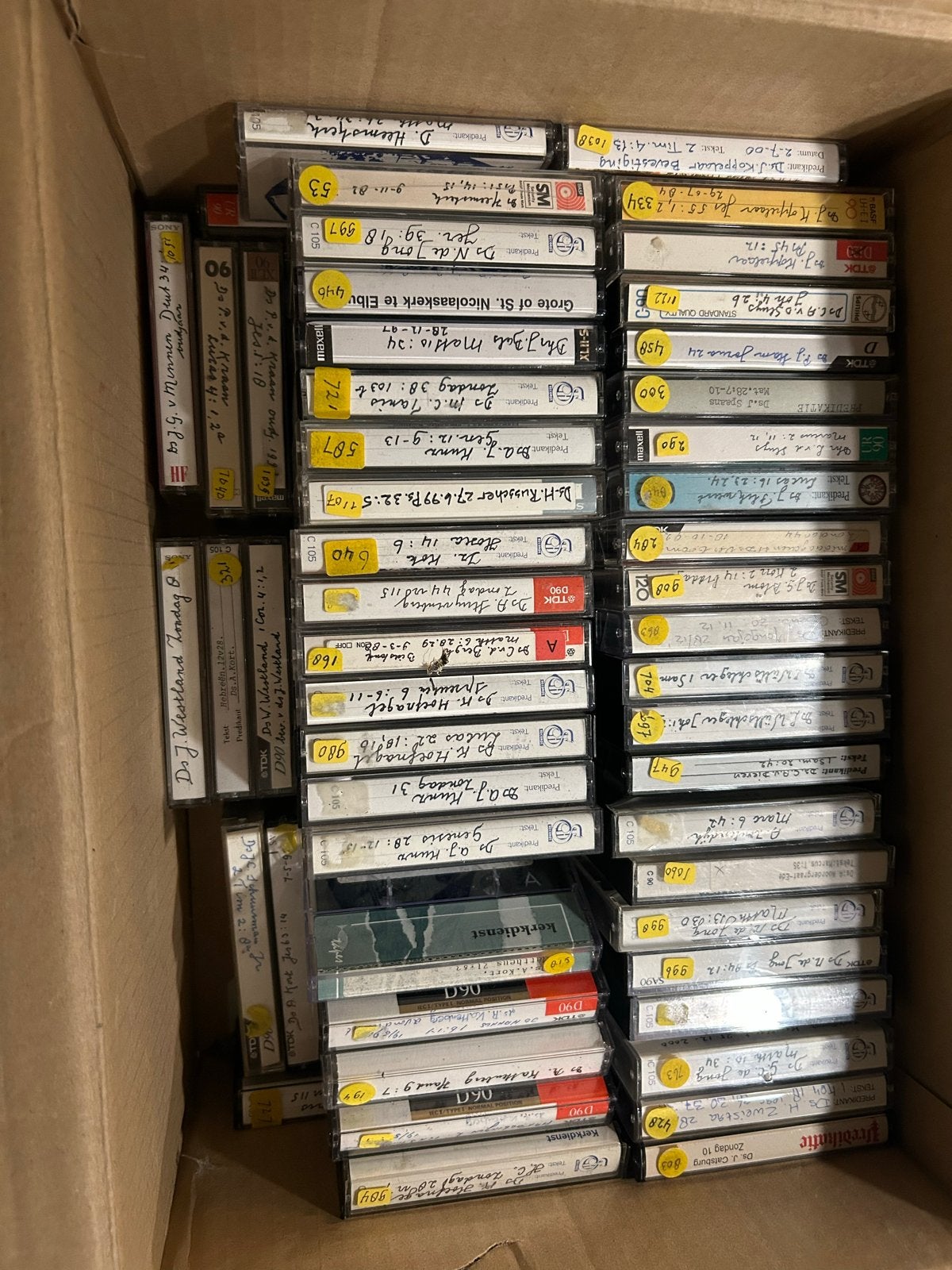 Collectie prekenbandjes NHK, CGK, Gergem, Gebruikt, Ophalen of Verzenden, Voorbespeeld, Religie en Gospel