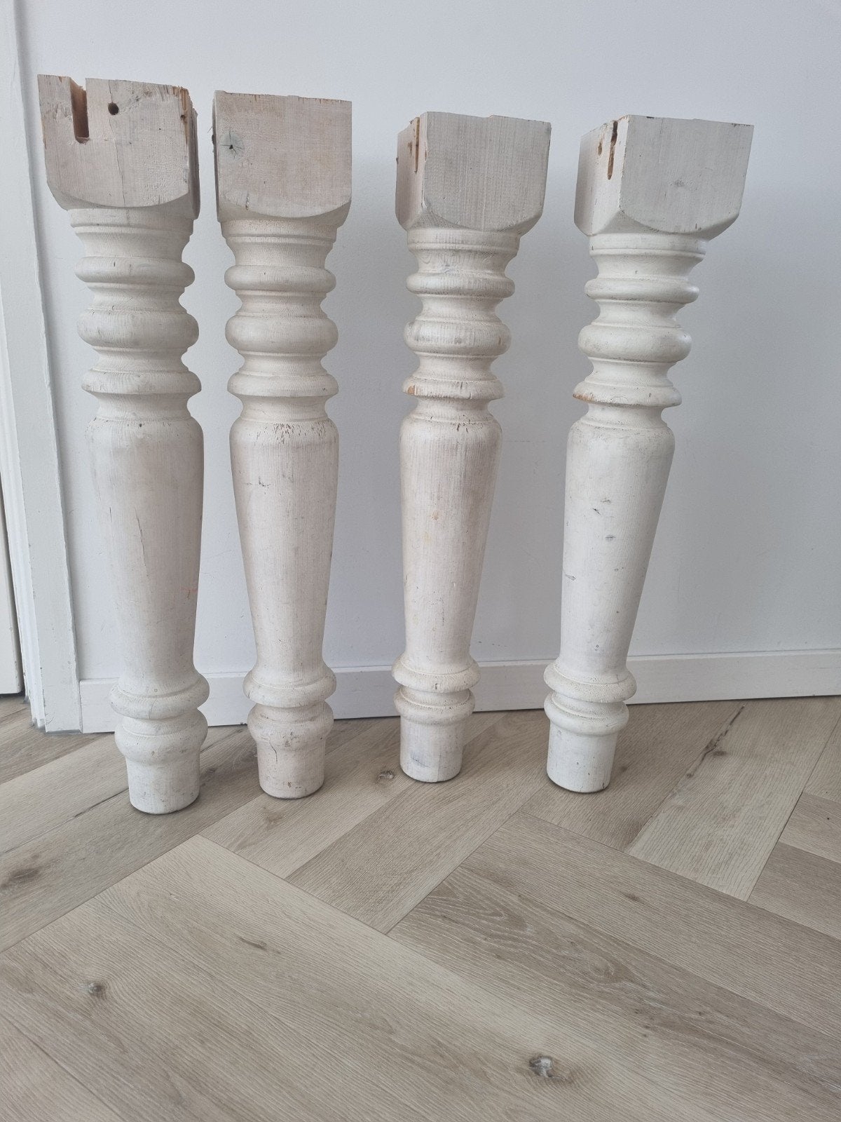 Set van 4  houten tafelpoten,, Ophalen, Tafelpoot, Minder dan 50 cm, Gebruikt