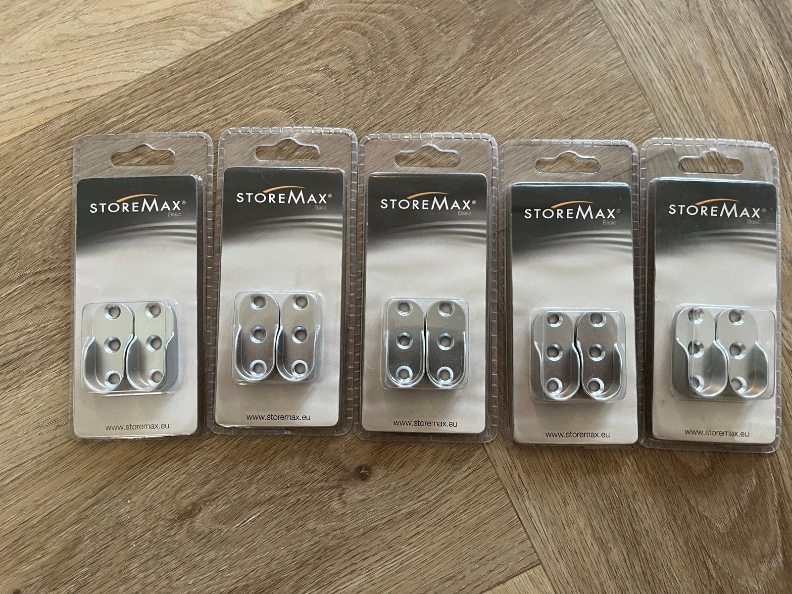 Storemax Basic Gordijnroedehouders - 5 sets, Nieuw, Ophalen of Verzenden, Zilver, Metaal