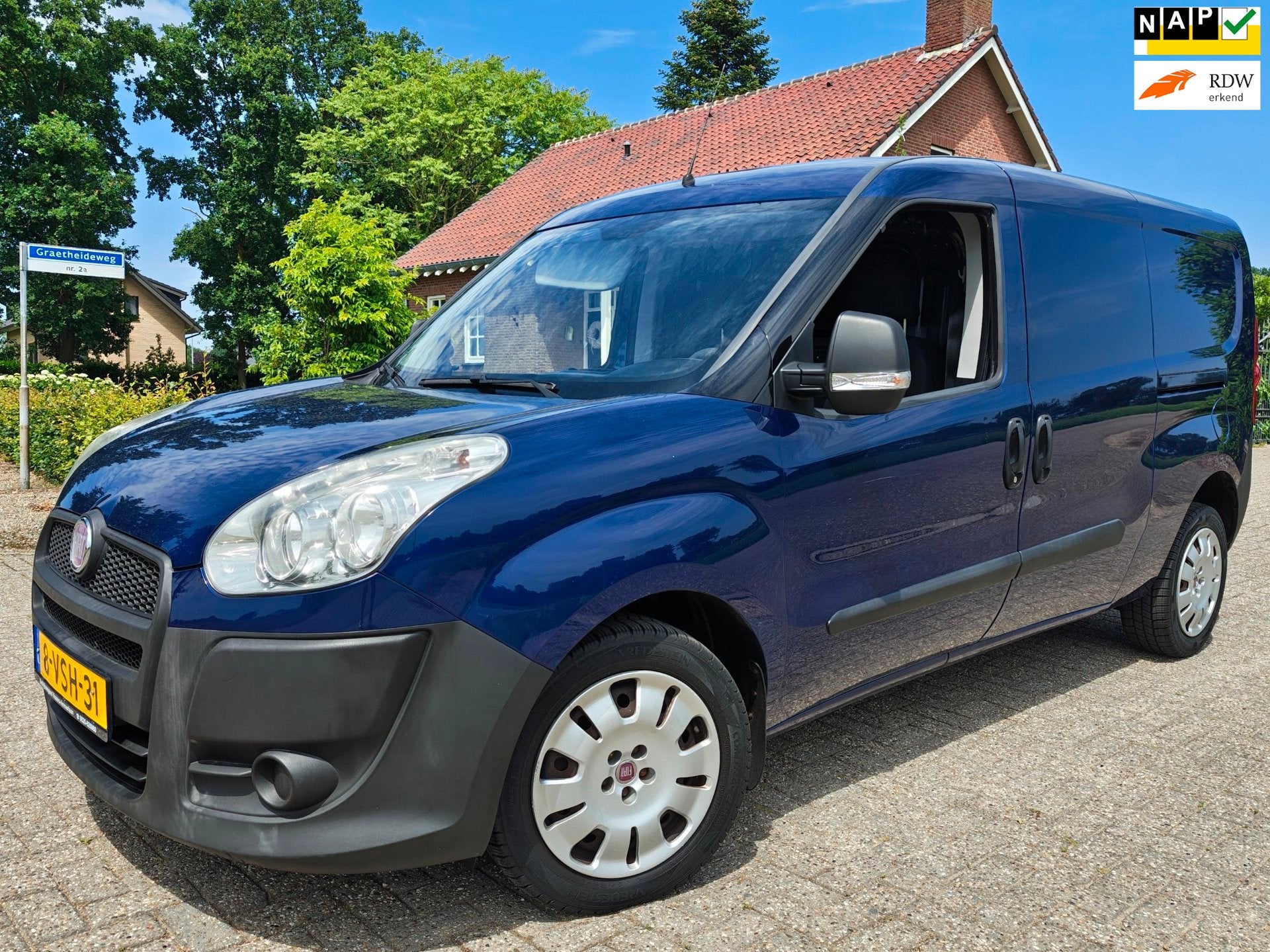 Fiat Doblò Cargo 1.4i Maxi L2 met Airco, PDC en 2x Zijdeur, Auto's, Voorwielaandrijving, Euro 5, Gebruikt, Bedrijf