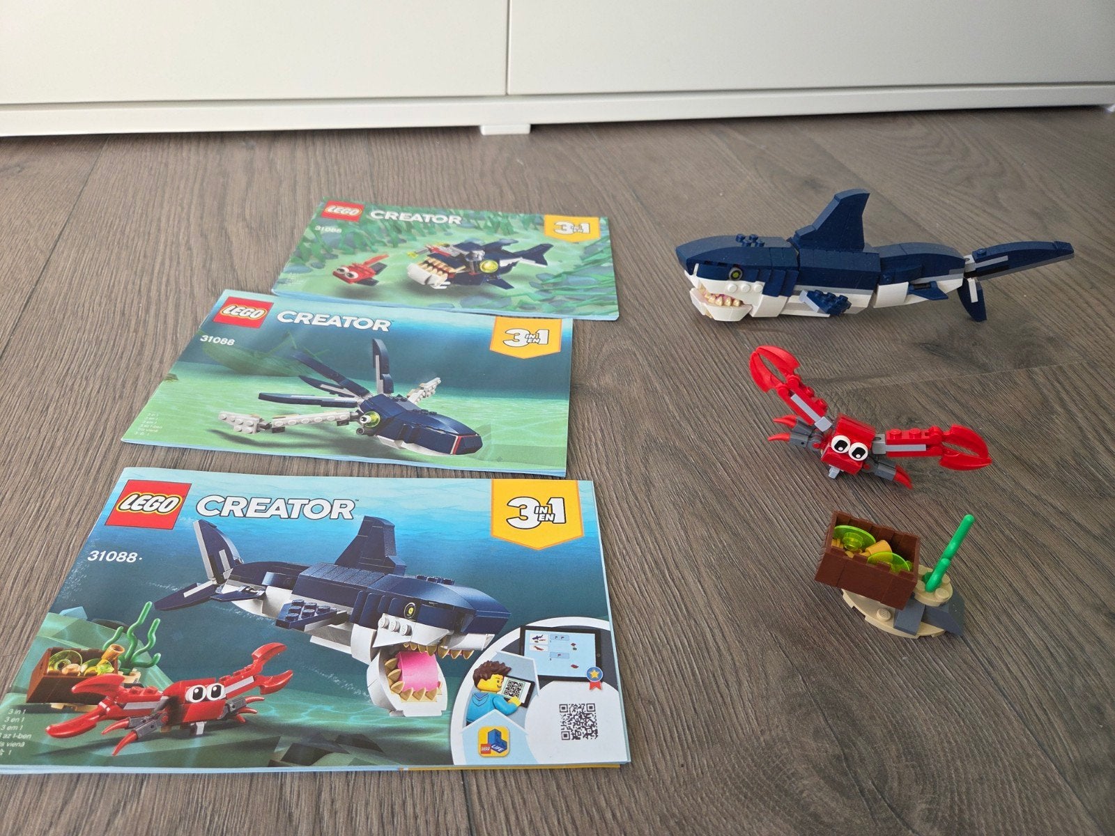 Lego Creator set 31088 Diepzeewezens, Lego, Ophalen of Verzenden, Zo goed als nieuw, Compleet