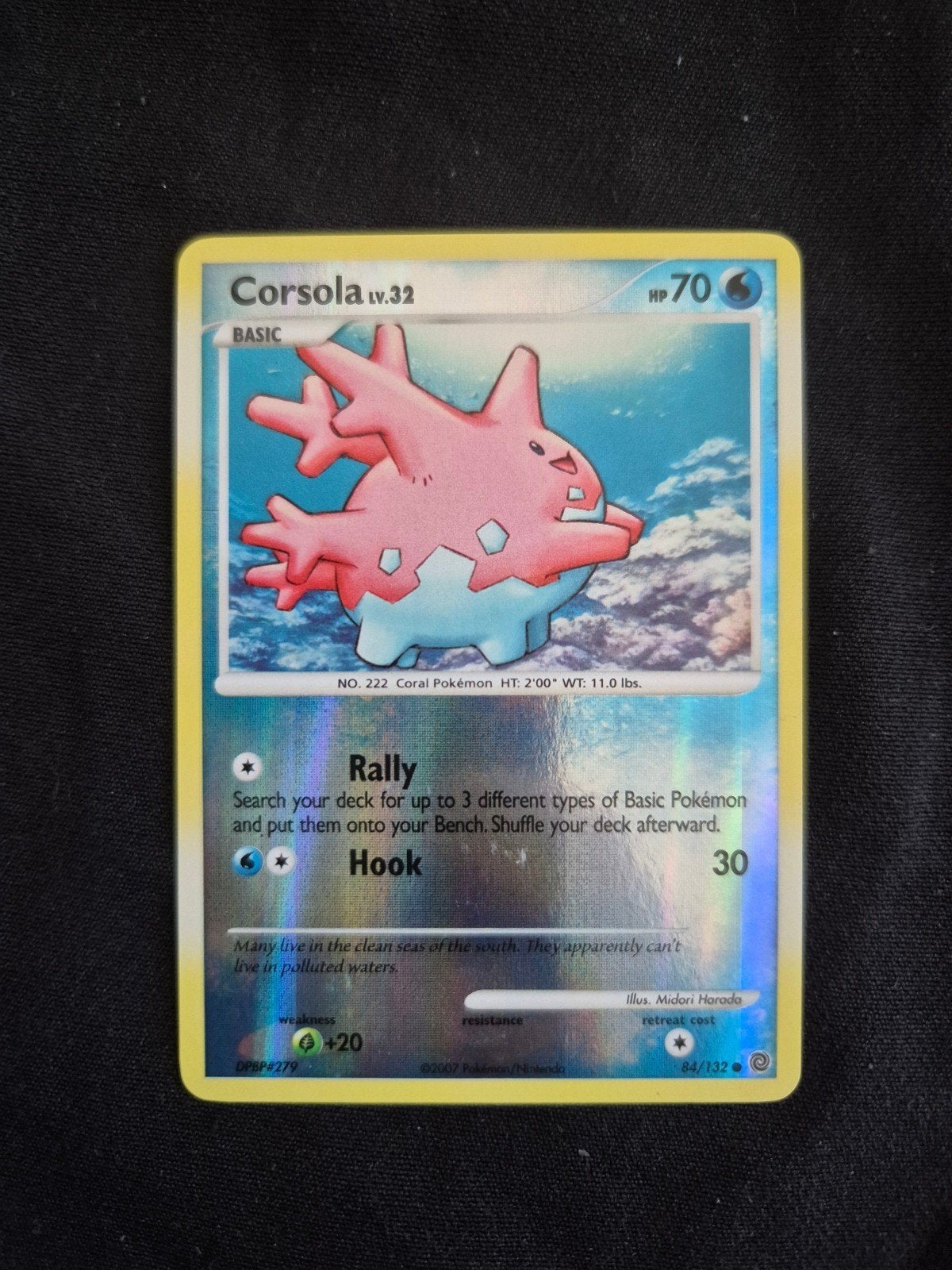 Corsola Reverse Holo Common Secret Wonders 84/132 LP, Ophalen of Verzenden, Gebruikt