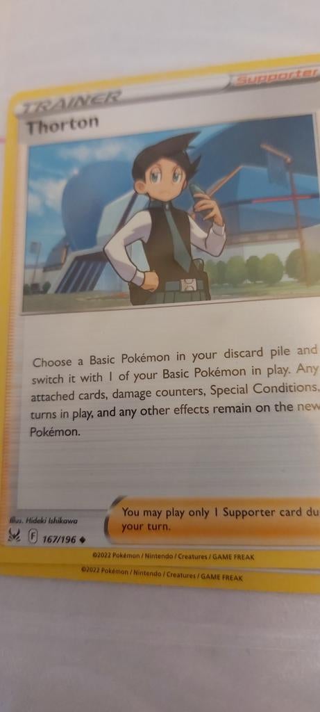 Thorton lost origin 167  pokemon kaart, Ophalen of Verzenden, Zo goed als nieuw