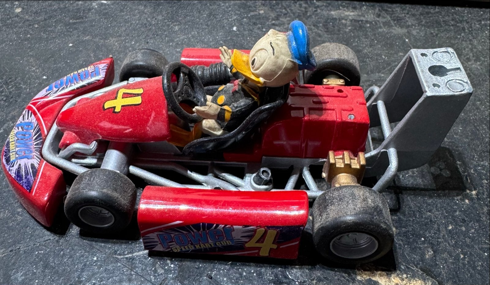 Donald Duck in Formule 1 Race Wagen - Welly Speelgoed, Ophalen of Verzenden, Gebruikt