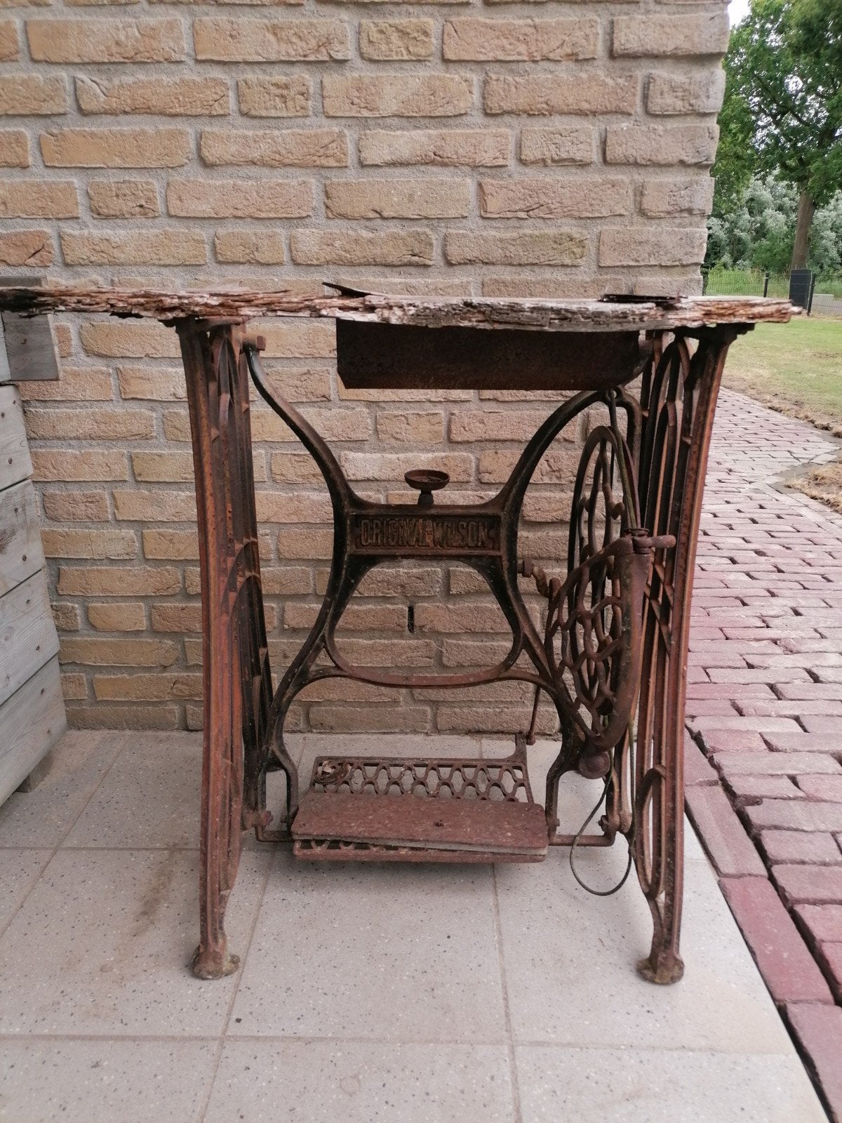 Antiek onderstel naaimachine Original Wilson, Antiek en Kunst, Ophalen
