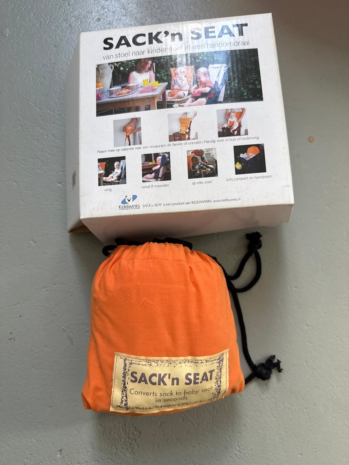 SACK'n SEAT: Draagbare kinderstoel voor onderweg, Ophalen, Gebruikt, Overige typen, Gordel(s)