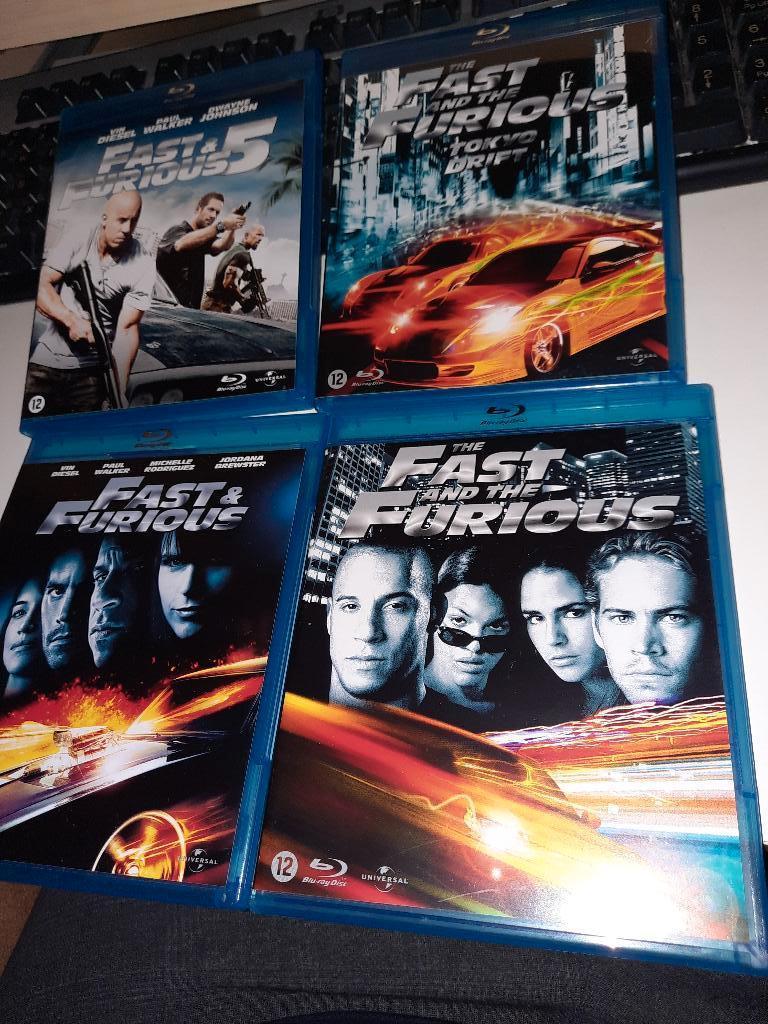 4X BLU RAY fast furious, Ophalen, Zo goed als nieuw, Actie