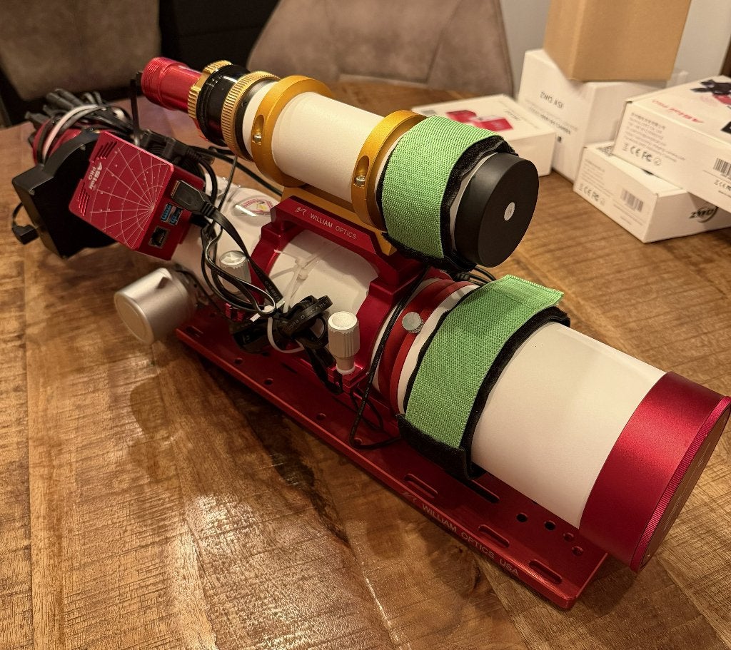 Astrofotografie set - William Optics 81, ZWO ASI533MC + meer, Ophalen, Zo goed als nieuw, 80 tot 200 mm, Lenzentelescoop (refractor)