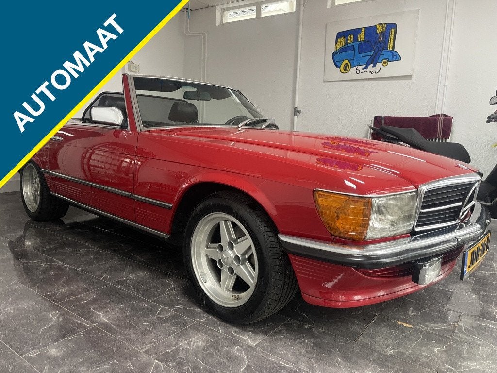 Mercedes-Benz SL-Klasse 280 SL (bj 1979, automaat), Auto's, Automaat, Gebruikt, Zwart, Cabriolet