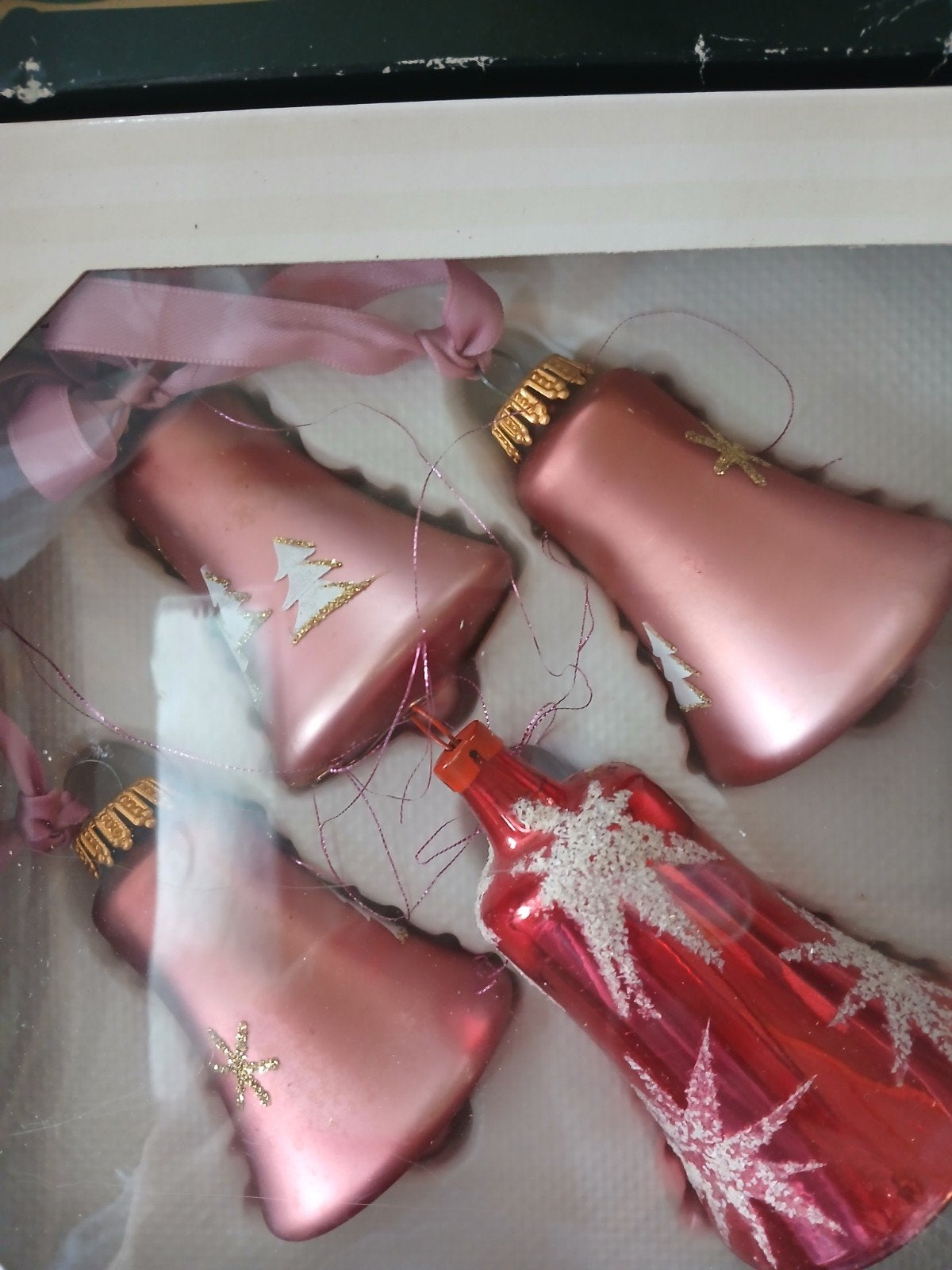 vintage kerstballen roze, Diversen, Ophalen of Verzenden