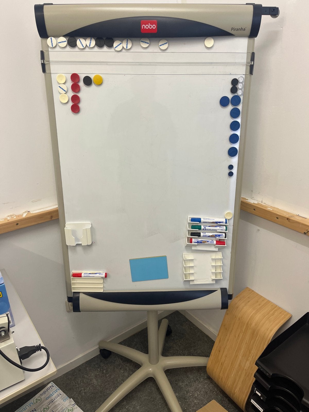 Nobo Piranha Flip-over / Whiteboard op wielen, Ophalen, Gebruikt, Overige typen