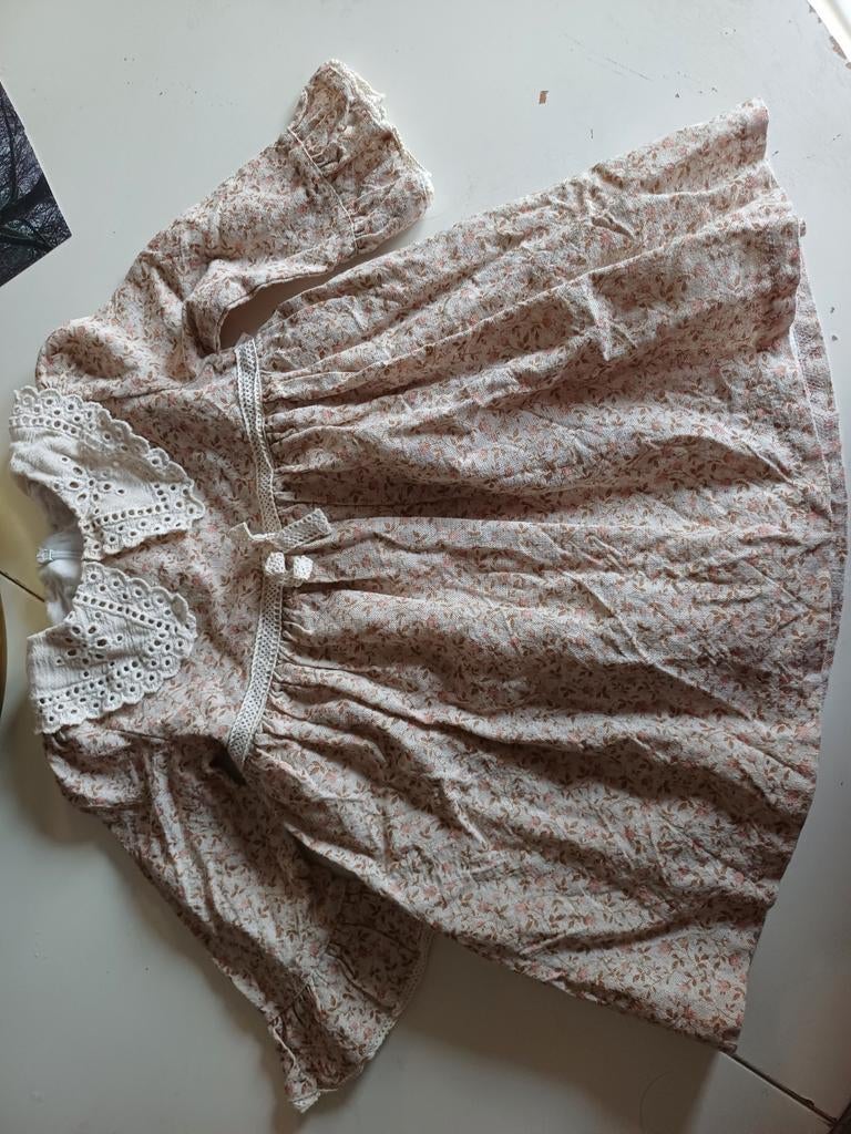 Maat 92 (meer 86) 100% katoen jurkje uit turkije, Kinderen en Baby's, Babykleding | Maat 86, Ophalen of Verzenden, Meisje, Jurkje of Rokje