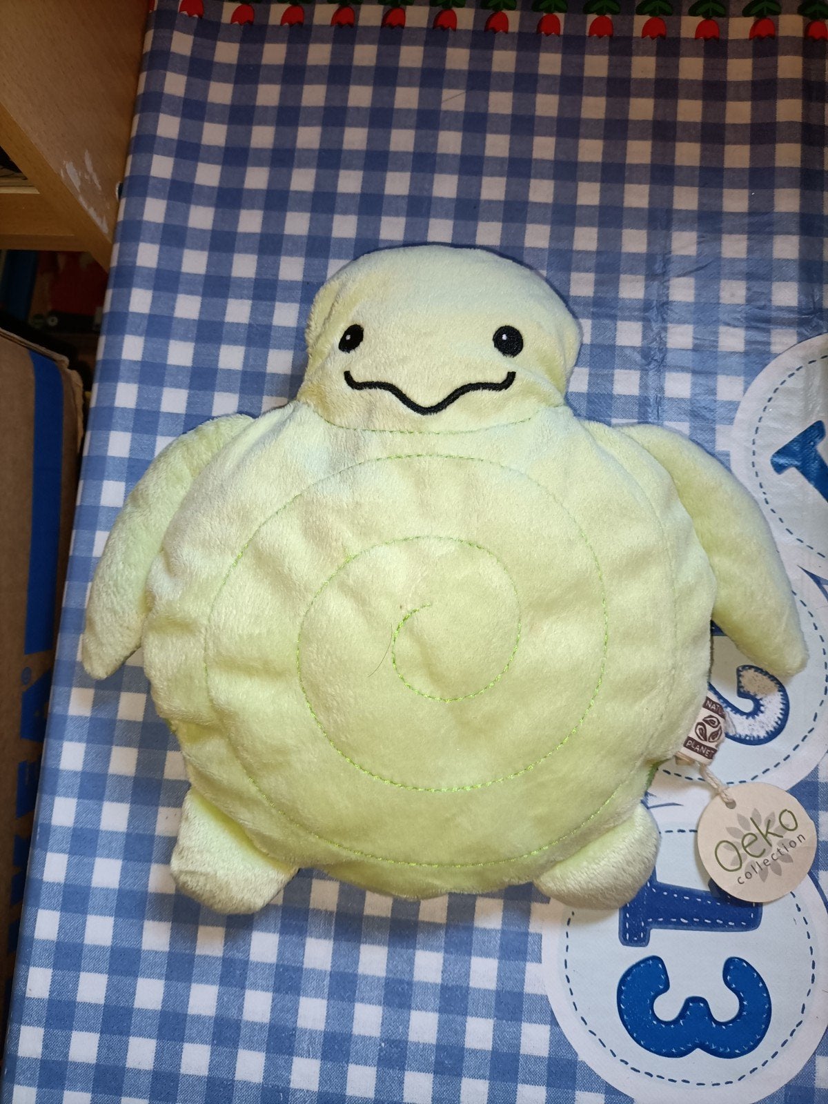 Schildpad knuffel Nature Planet 24 cm groot met kaartje, Ophalen of Verzenden, Zo goed als nieuw, Overige typen