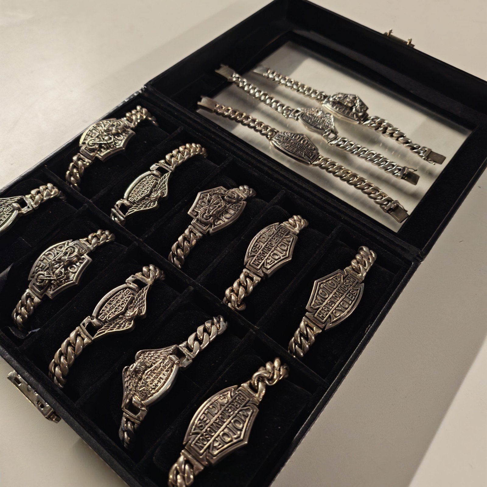 Harley-Davidson Armbanden Collectie in Luxe Box, Ophalen of Verzenden, Nieuw, Zilver, Overige materialen