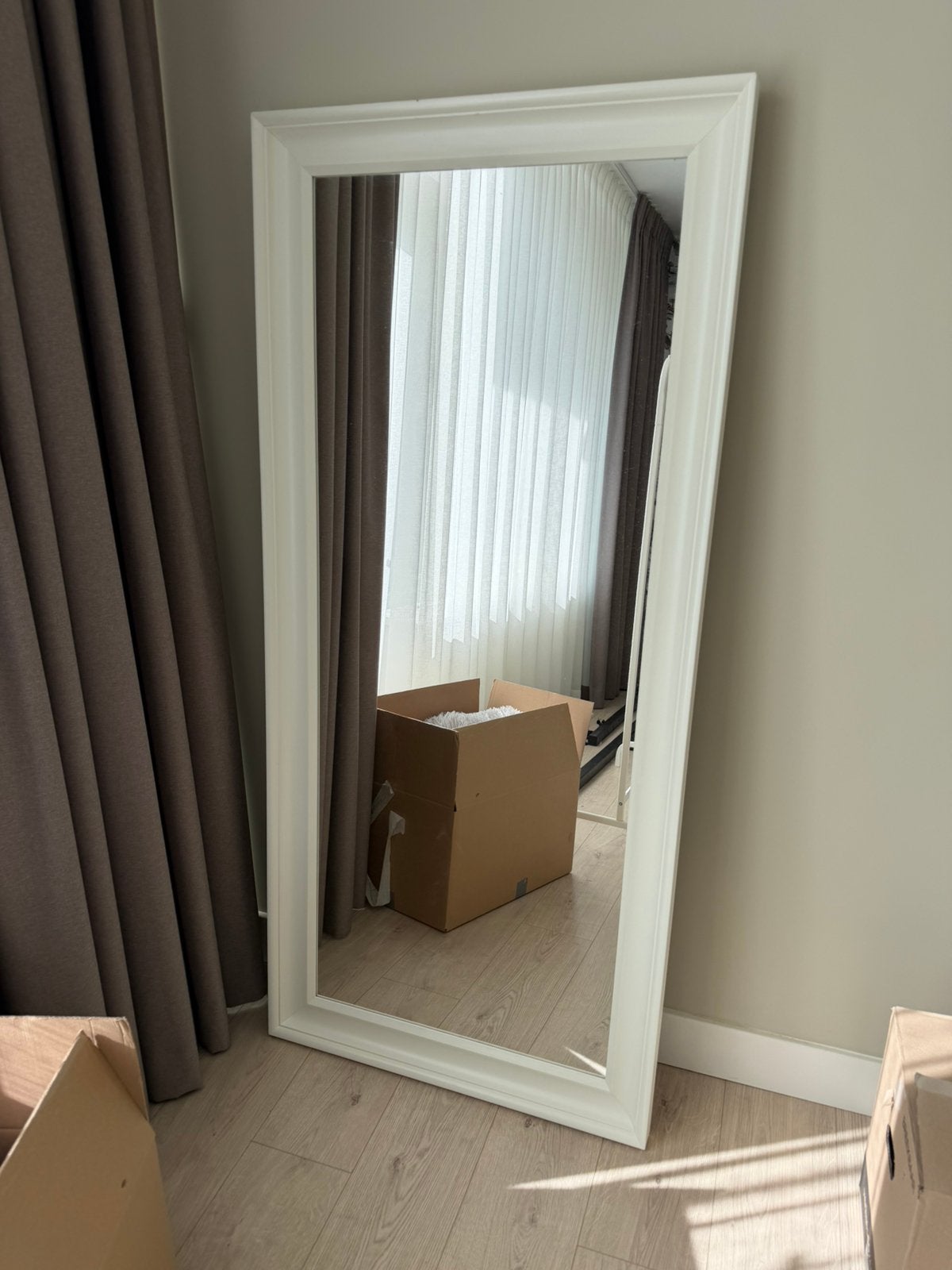 Spiegel, Huis en Inrichting, Woonaccessoires | Spiegels, Ophalen, Zo goed als nieuw, 150 tot 200 cm, Rechthoekig