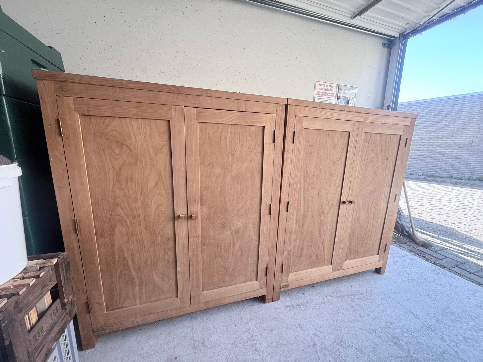 2 x massief teakhouten 2-deurs kasten merk Annapart, Ophalen, Alle woonstijlen, Teakhout, 50 tot 100 cm