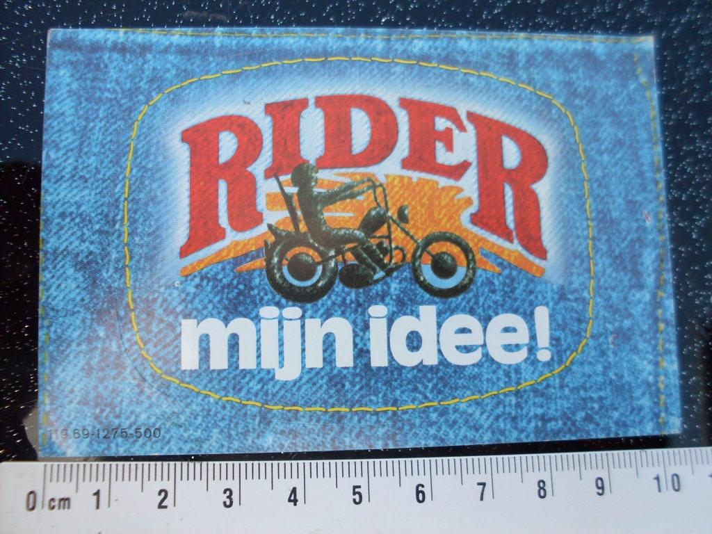 sticker rider mijn idee! shag tabak motorrijden motoren, Verzenden, Zo goed als nieuw, Merk