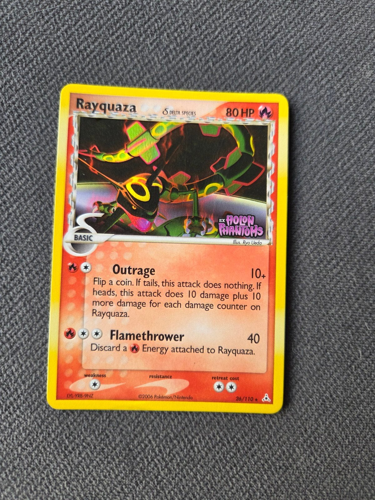 ✅️Rayquaza 26/110 Holon Phantoms Pokémon Kaart