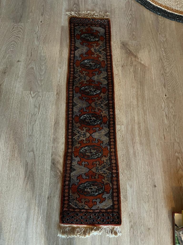 Vintage Perzische loper - Handgeknoopt tapijt, Minder dan 50 cm, Gebruikt, 100 tot 150 cm, Bruin