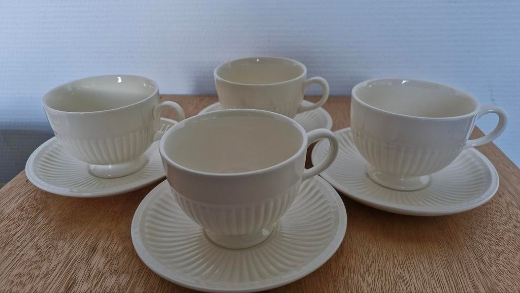 4 Wedgwood Edme theekop en schotel set, Ophalen of Verzenden