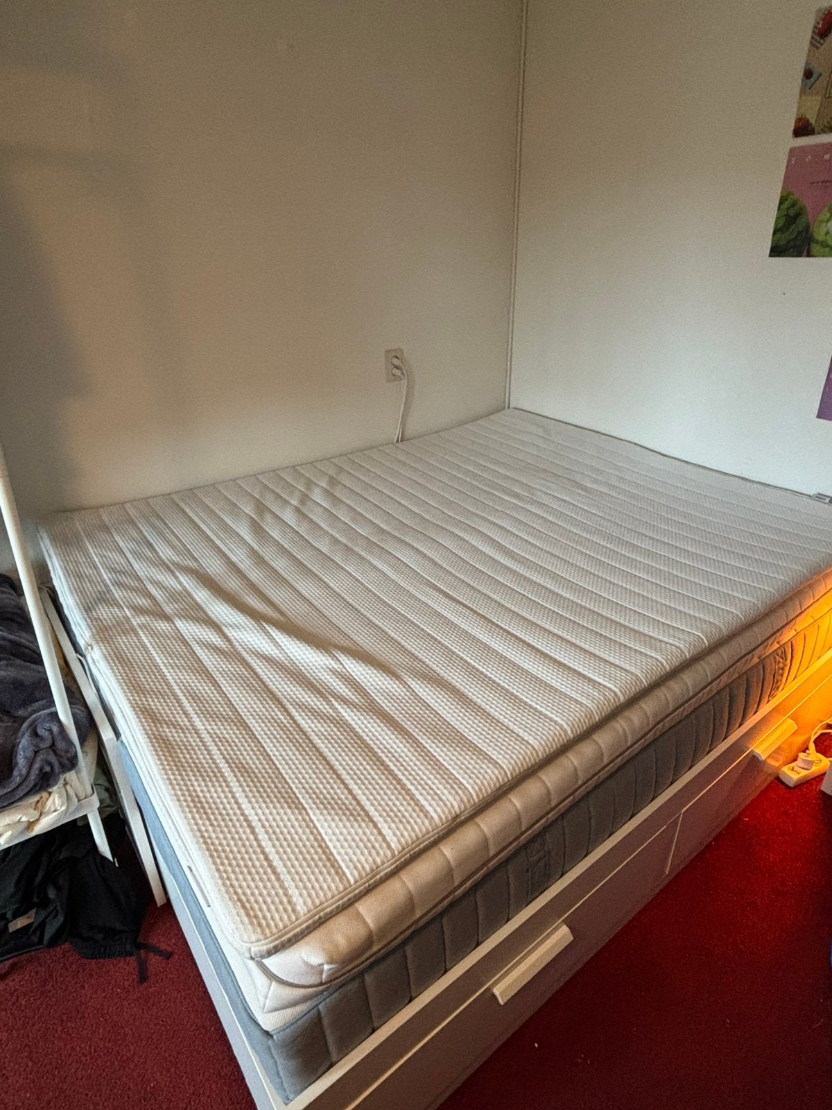 gratis matrassen + topper af te halen, Ophalen, Tweepersoons, Zo goed als nieuw, Matras