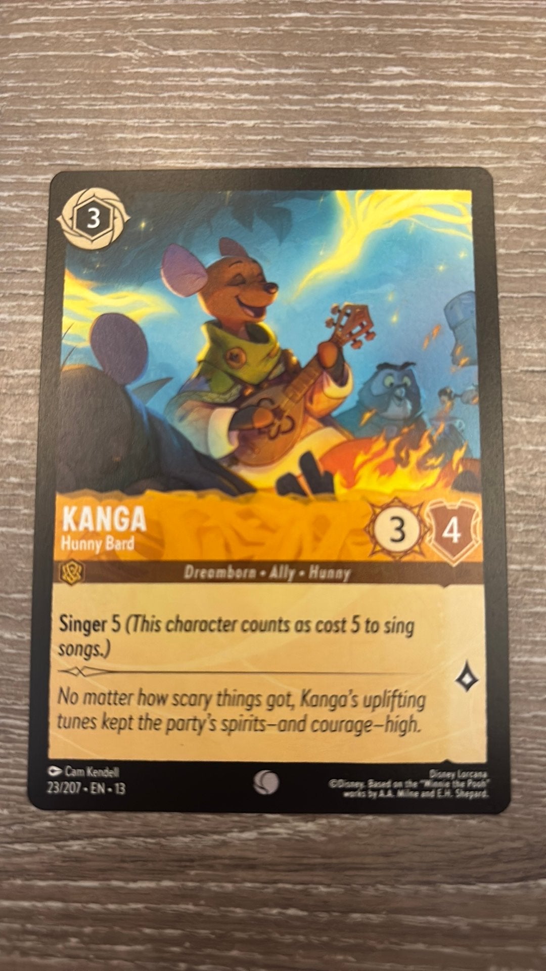 Disney Lorcana Kanga Hunny bard 23-207 13ATV nonfoil, Ophalen of Verzenden, Zo goed als nieuw