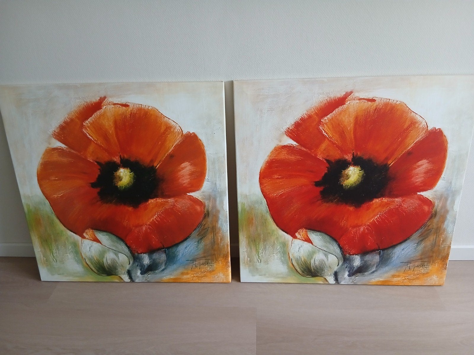 Schilderijen op Canvas 80 x 80 cm, Antiek en Kunst, Ophalen