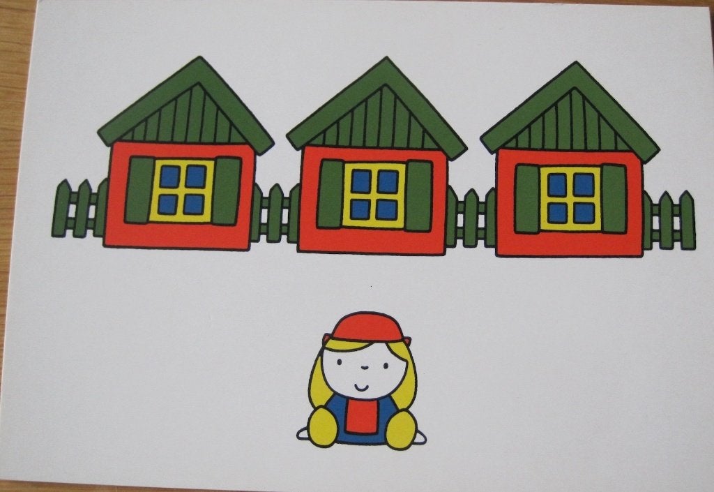 Voor het kind - drie huisjes - Dick Bruna - 1994 - nieuw, Verzamelen, Ansichtkaarten | Themakaarten, Verzenden, 1980 tot heden