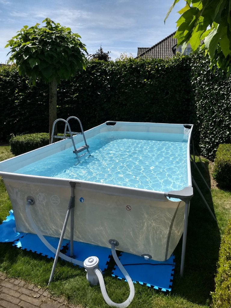 Zwembad 394x207x80 met alle toebehoren, Tuin en Terras, Zwembaden, Gebruikt, Opzetzwembad, 80 tot 120 cm, 200 tot 400 cm, 200 tot 300 cm