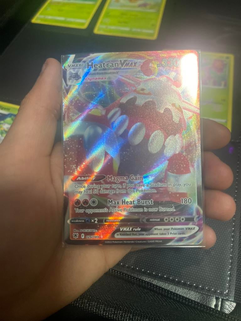 Heatran VMAX Pokémon Kaart - Zo goed als nieuw, Ophalen, Zo goed als nieuw, Losse kaart, Foil