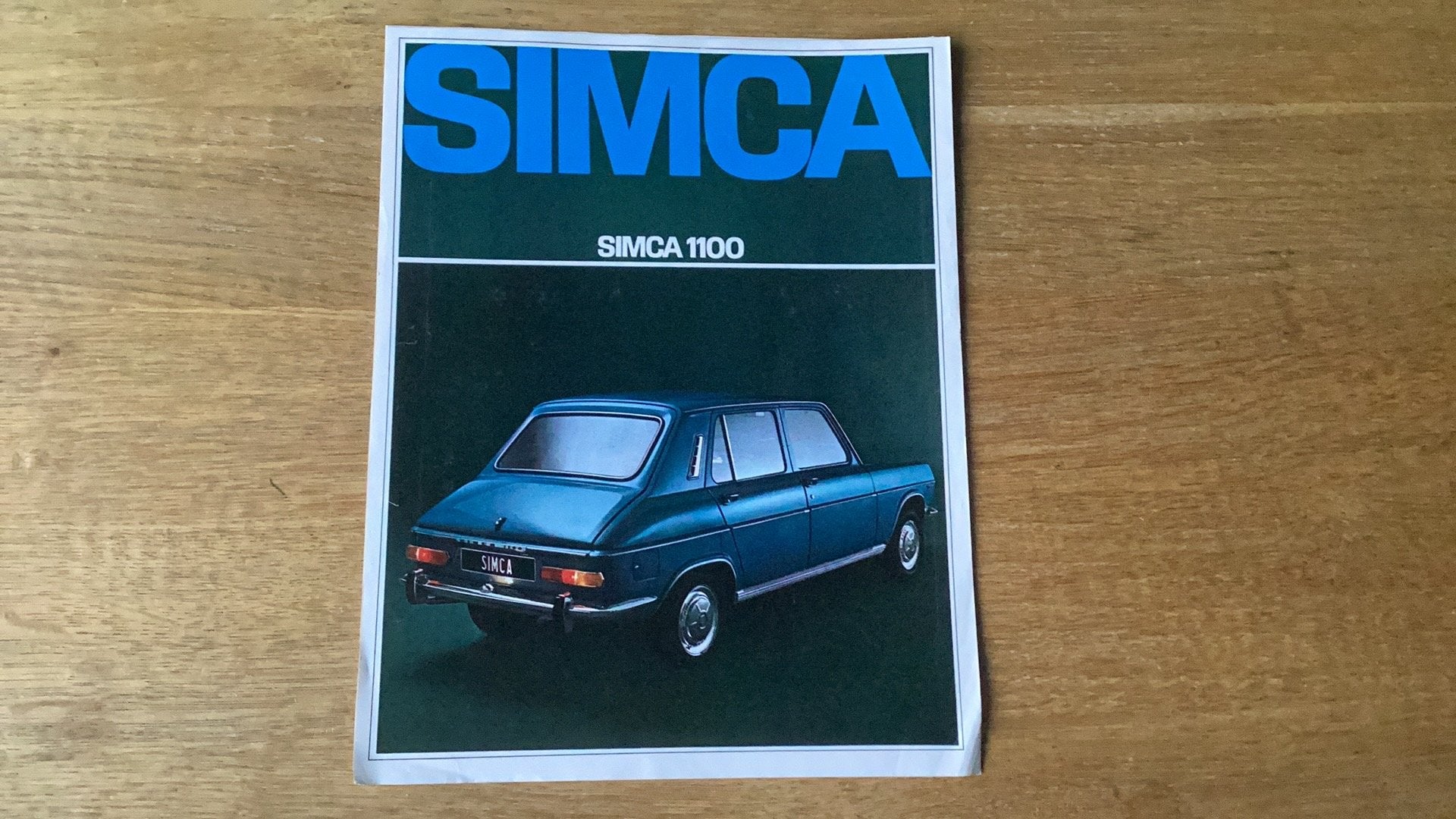 Simca 1100 leaflet 1968, Ophalen of Verzenden, Gelezen, Overige merken