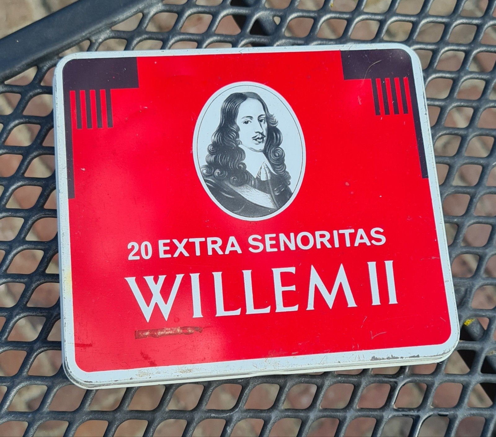 Vintage Willem II Extra Senoritas Sigaren Blik, Ophalen of Verzenden, Gebruikt, Overige