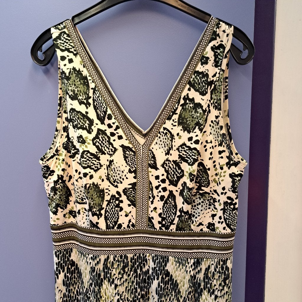 K-Design maxi jurk – maat M stretch – mooie print art 50847, Maat 38/40 (M), K-design, ., Ophalen of Verzenden