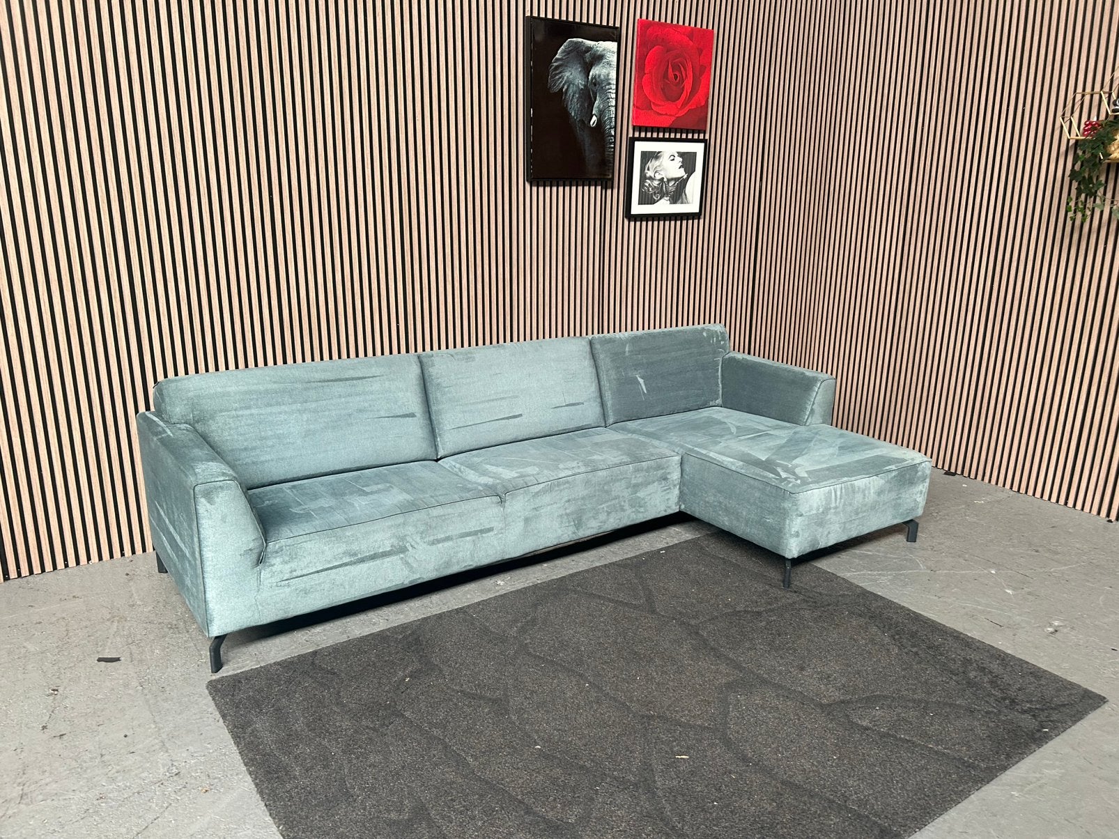GRATIS LEVERING H&H  Loungebank Blauw 295X150 GERIENIGD, Huis en Inrichting, 250 tot 300 cm, Henders & Hazel Novara, 125 tot 150 cm