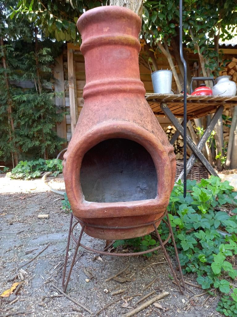 Mexicaans Stenen Kacheltje / Tuinhaard, Tuin en Terras, Ophalen, Gebruikt