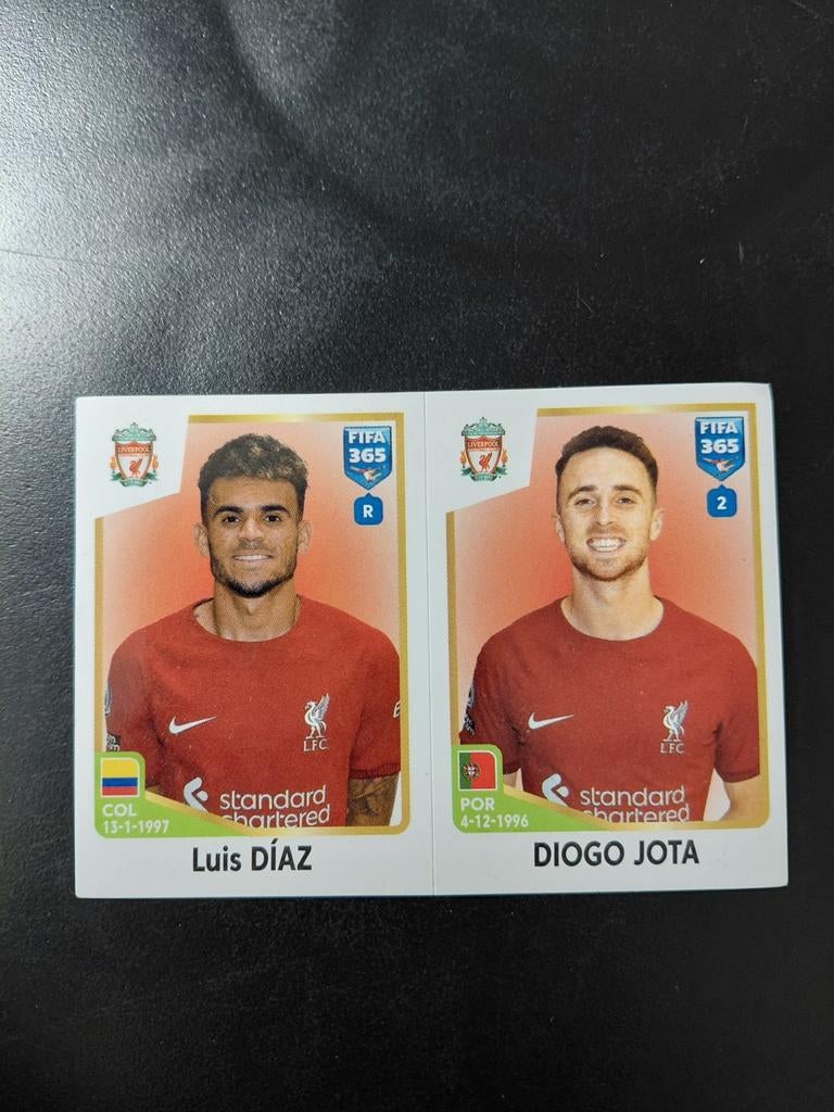 Luis diaz/diogo jota (liverpool) panini, Ophalen of Verzenden, Nieuw, Buitenlandse clubs, Poster, Plaatje of Sticker