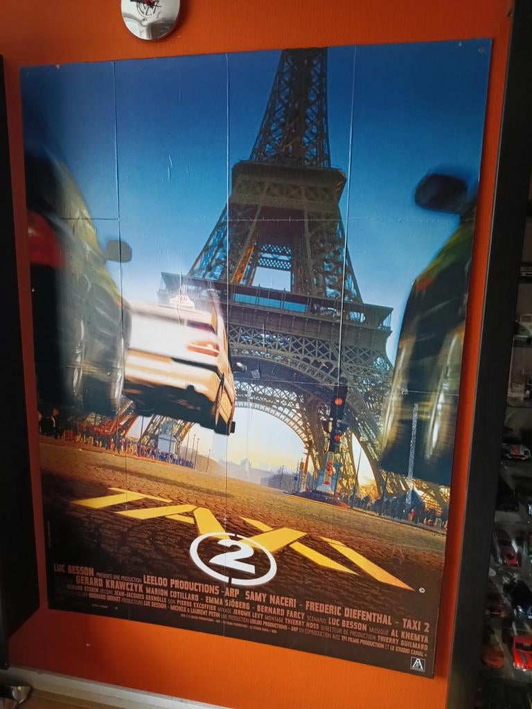 Film poster 'Taxi 2', Ophalen, Gebruikt, A1 t/m A3, Film en Tv