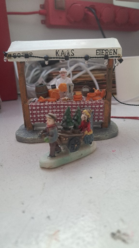 Kinderen met kar+kerstbomen (Z260-44), Ophalen of Verzenden, Zo goed als nieuw