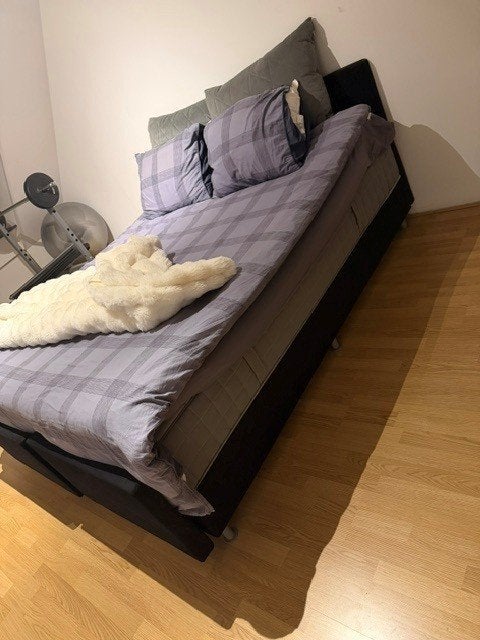 Boxspring 160x200cm, Ophalen, Modern en functioneel, Gebruikt, Zwart