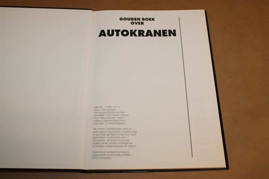 Gouden Boek over Autokranen — Truckstar Fotoboek, Ophalen of Verzenden, Gelezen, Tractor en Landbouw