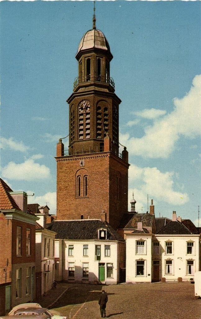 Winschoten, Toren - man auto - 1970 gelopen, Ophalen of Verzenden, 1960 tot 1980, Gelopen, Groningen