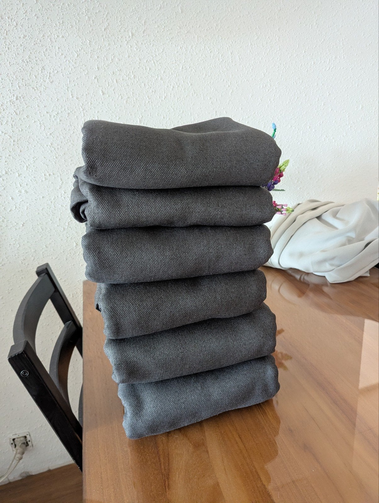 3 sets IKEA Annakajsa verduisterende gordijnen antraciet, 300 cm, Verduisterend, 145 cm, Ophalen of Verzenden
