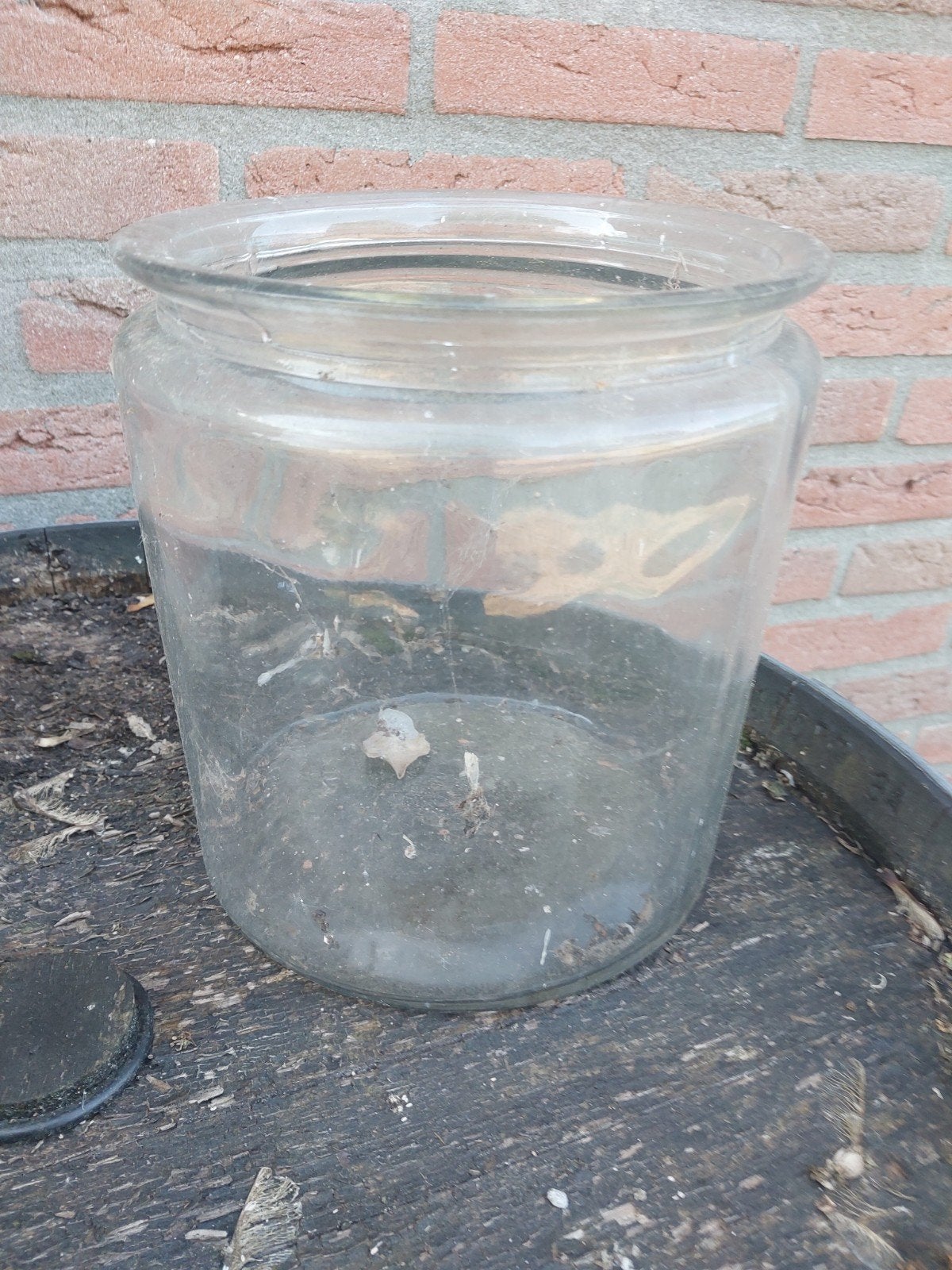 Glazen vaas/ pot/ windlicht, Huis en Inrichting, Woonaccessoires | Stolpen, Ophalen, Zo goed als nieuw