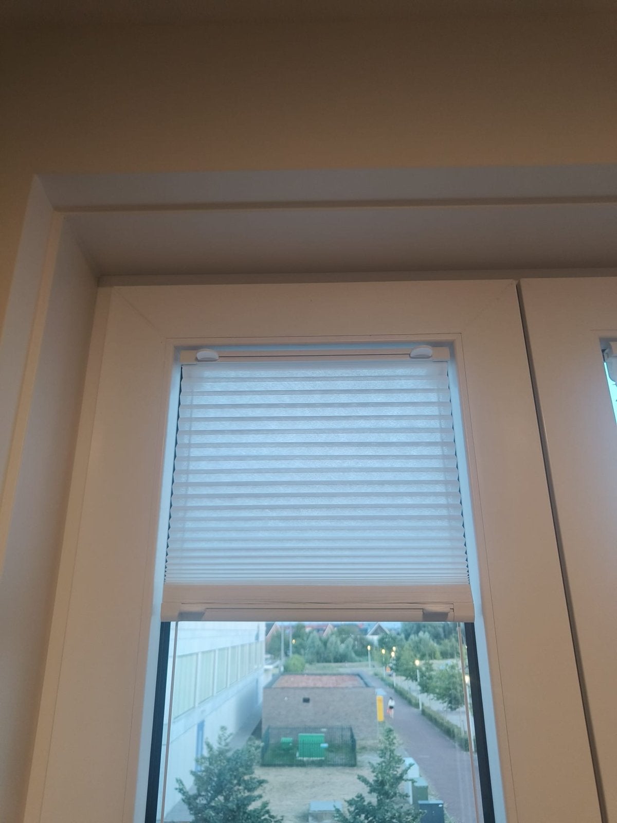 2x IKEA Plisségordijn, wit, per stuk 38x130 cm, Ophalen, Inclusief montageonderdelen, Gebruikt, Wit