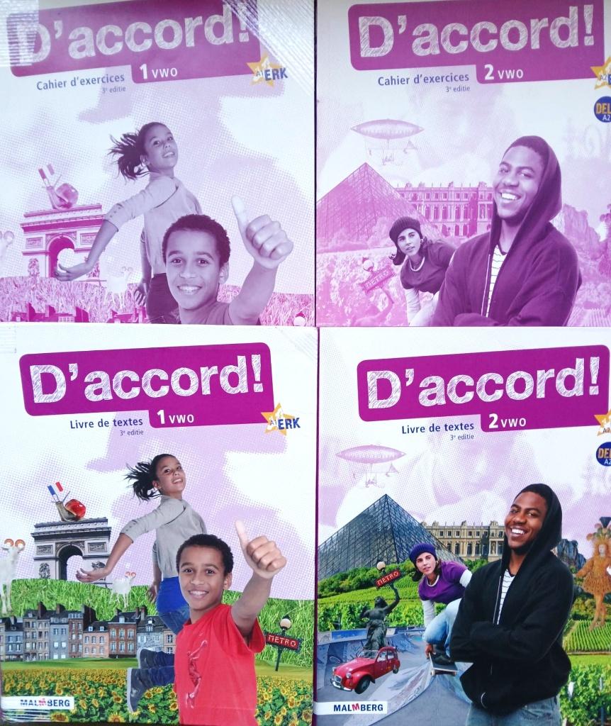 D'ACCORD 3e editie FRANS Onderbouw VWO 1e+2e jaar SET (ZGAN), Frans, VWO, Verzenden, Malmberg