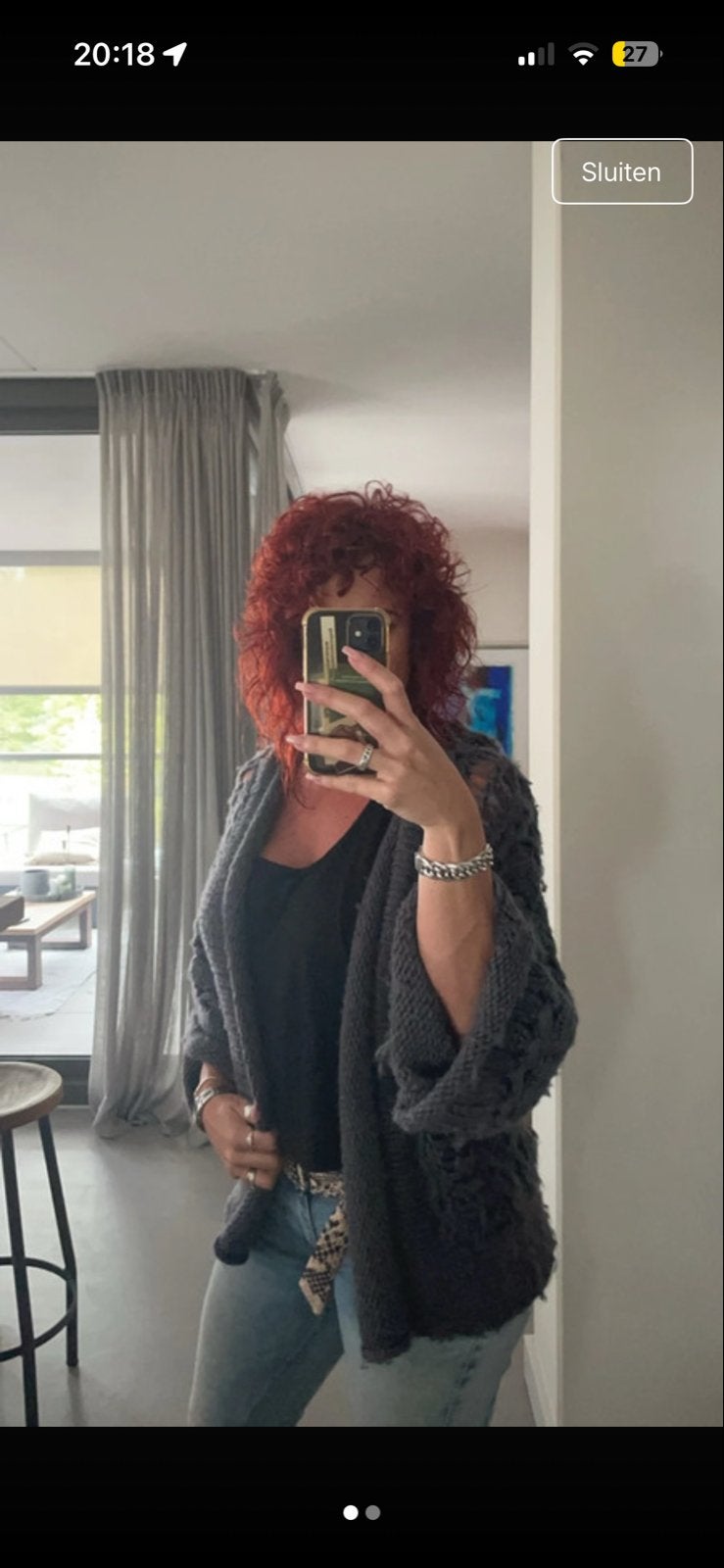 Mooi opengewerkt vest van Sissy-boy - Donkergrijs wol, Kleding | Dames, Ophalen of Verzenden, Gedragen, Maat 38/40 (M), Grijs